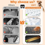 Hard Bottom Car Seat Cover for Dog swith Removable Soft Blankets,Scratch-Proof and Anti-Slip Car Dog Hammock for Large Dogs White for Car, SUV