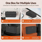 Magnetic Foldable Car Tissue Box - Easy-Install Tissue Holder for Sun Visors and Seat Backs,Premium Leather Car Napkin Organizer—Designed for Commuters,Rideshare Drivers and Families(Black)