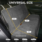 Dog Car Seat Cover for Back Seat, Back Seat Pet Cover for Dogs Waterproof, Scratchproof Dog Backseat Cover, Non-Slip Bench Car Seat Protector, Universal Fit Most Cars, SUVs, Trucks, Grey