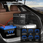 1300W Pure Sine Wave Power Inverter 12V DC to 110V 120V AC for Solar, Truck | Inverter for Car with 4 AC Outlets & 4 USB (30W QC & PD), LCD Display, 2600W Peak, Car Converter for RV Home Off-Grid Camping