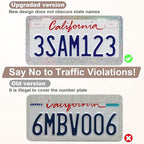 Bling License Plate Frames for Women, Sparkly Rhinestone Diamond Car Accessories with Glitter Crystal Caps (1 Pack Colorful)