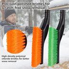 2 Pack Ice Scrapers with Snow Brush, 27 Inch Snow Remover for Car Windshield and Door, Detachable Ice Shovel Tool with Ergonomic Foam Grip, Winter Accessories for Car