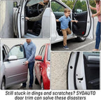65Ft(20M) Door Edge Guard Black Car Door Edge Protector, PVC U Shape Trim with Metal Sheet No Adhesive Needed Easy to Install Universal Fit for Most Vehicles