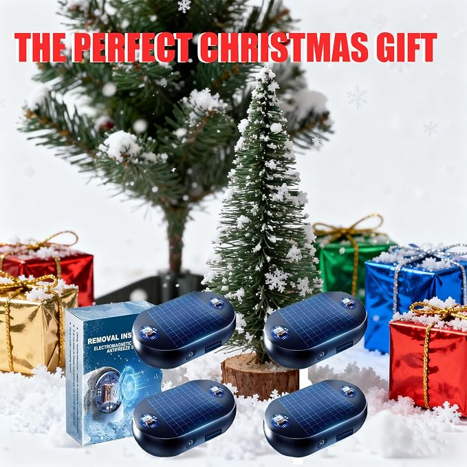 Valentines Day Gifts 4 Packs Car Interference Antifreeze Instrument,Solar AntiFreeze Electromagnetic Car Snow Removal Device,Portable Car Defroster,Fast and Efficient Ice Scrapers for Windshield