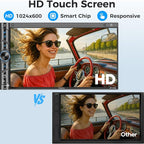 Double Din Car Stereo - Wireless Apple CarPlay & Android Auto, 240W 4.2CHN, 7" Touchscreen, SWC, Bluetooth, FM/AM Car Radio, 2 Subwoofers Outputs, Backup Camera
