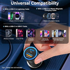 6 Pack USB C Car Charger, 38W Dual USB-C + USB-A Car Charger Adapter Fast Charge PD/QC 3.0 Cigarette Lighter Adapter USB Charger Plug for iPhone 17/16/15/14/13/12/11/Pro Max, iPad, Samsung