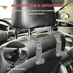 4PCS Car Seat Headrest Hook, Adjustable Vehicle Backseat Hanger Storage Organizer, Universal Seat Back Holder Hooks for Purse Coat Grocery Bag, Car Accessories (Gray)