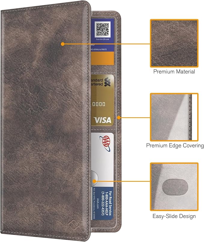 Car Registration and Insurance Card Holder, Vehicle Glove Box Card Organizer Wallet Automobile Accessories for License