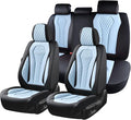 Seat Covers, Car Seat Covers Full Set, Blue Car Seat Cover, Driver Seat Covers Front Seats Rear Seat Cover, Luxury Car Seat Cushion,Leather Seat Cover Seat Protector Fit for Most Cars