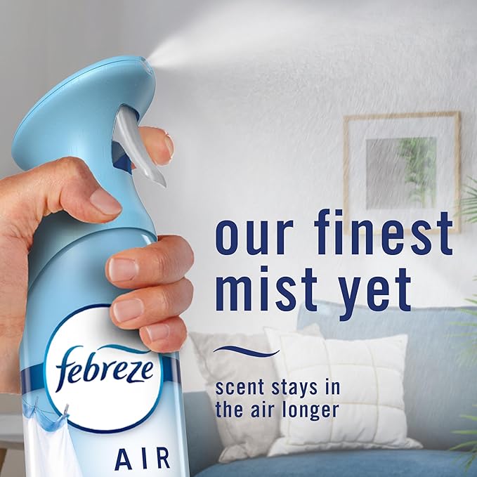 Air Mist, Air Freshener Spray, Odor Fighting Room Spray, Deodorizer for Home Bathroom Kitchen Office Apartment Dorm Room Classroom, Kitchen Odor Fighter Fresh Lemon Scent, 8.1oz, 3-pack