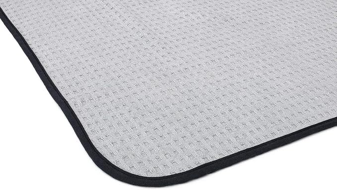 The Big One - Waffle-Weave Microfiber Drying Towel; Super Absorbent for Car Washes, Detailing, and More; Buttersoft Suede Edges; Scratch-Free, 450GSM, 25in x 40in, Grey (Pack of 2)