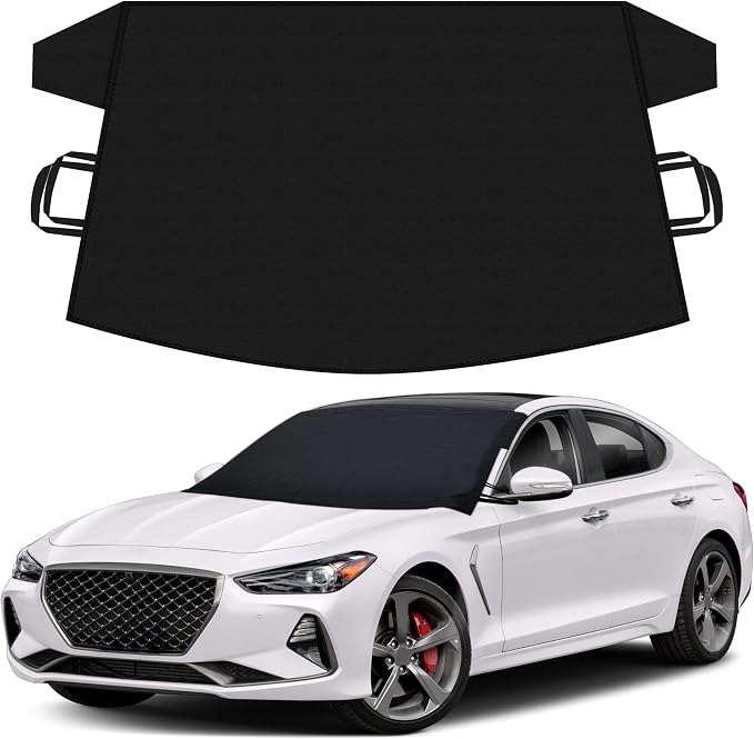Windshield Snow Cover for Ice and Snow – Car Windshield Cover for Winter Frost, Ice & Snow Protection – Waterproof Frost Shield Windshield Protector for Cars, SUVs & Trucks (69x42 inches)