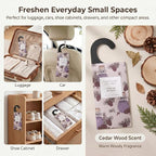 Large 12 Packs Cedar Wood Hanging Closet Deodorizer Air Freshener Long Lasting Scented Sachets Smell Goods for House
