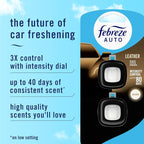 AUTO Air Freshener, Odor-Fighting Automotive Vent Clip, Scented Car Accessories, Long Lasting for Strong Odors, Leather, 2 Count