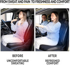 Cooling Car Seat Cover, Black Automotive Adjustable Temperature Comfortable Cooling Car Seat Cover (2 Pack)