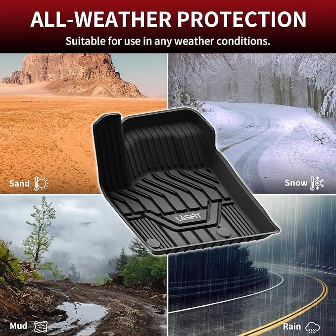Floor Mats for Nissan Rogue 2021-2026 (Not Fit Rogue Sport), Custom Fit All Weather Protection Durable TPE Floor Liners for Nissan Rogue S/SV/SL/Platinum 2021-2026 1st & 2nd Row Car Mats, Black