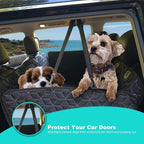 Dog Car Seat Cover for Back Seat, 54" Waterproof Dog Car Hammock with Mesh Window and Side Flaps, 600D Oxford Fabric Pet Seat Protector for Cars, SUVs & Mid-Size Trucks, Black