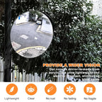 24 Inch Convex Mirror Outdoor with Adjustable Wall Fixing Bracket,Blindspot Traffic Mirror for Driveway Garage Park Outdoor Wide Angle View Curved Security Blind Spot
