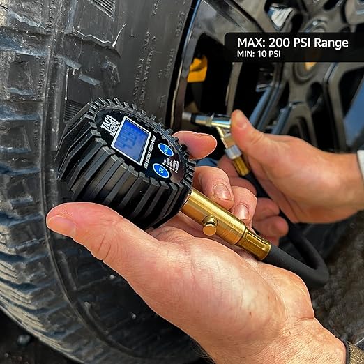 ElitePro Digital Tire Pressure Gauge - Professional Accuracy - 200 PSI