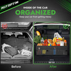 Car Trunk Organizer - 85L Collapsible Car Organizer with Non Slip Bottom & Multiple Pockets for Groceries, Trunk Storage with Base Panel for SUV Sedan Van, 3 Compartments (Black, X-Large)