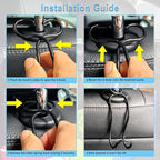Car Hook for Purses and Bags 4 Pack Headrest Hangers (4 * Small Size) | Hard Hat Hanging Holder for Truck Car Backseat Storage Stuff for Women Automotive Necessities Accessories New Driver Gifts