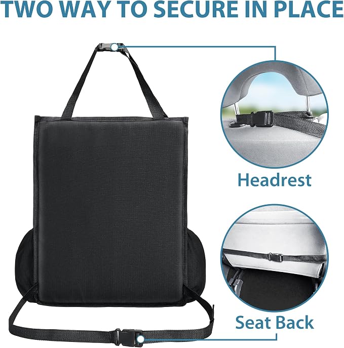 Car Front Seat Organizer, Back Seat Storage with Adjustable Straps Truck Seat Organizers for Delivery Drive, Office File, Passenger Seat