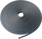 Rubber Edge Trim, 1/4" U Channel Edge Trim, Edge Protector for Plywood, Glasses or Flexiglasses, 1/4 in Flexible U Shaped Gasket, Black Color, Length 20 Ft