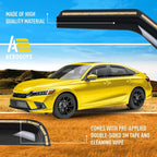 Extra Durable Window Deflectors in-Channel Window Visors Rain Guards Fit for Honda Civic 2022-2026 Sedan, Sun Visors, Wind Vent for Shades, Exterior Car Accessories - 4pcs. AG0834