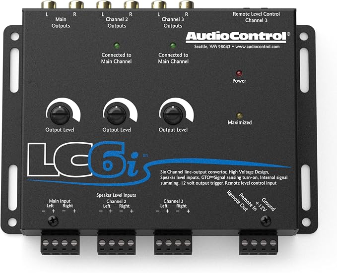 LC6i Black 6 Channel Line Out Converter with Internal Summing