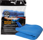 Waffle Weave Glass and Microfiber Towel Blue 24"x 16" (Pack of 2)