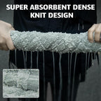 1000GSM Car Drying Towel 18"x24", Edgeless Double Twist Pile, Ultra Absorbent Microfiber Towel, Scratch-Free Lint-Free Streak-Free for Auto Detailing & Car Wash – Check Silver&Grey