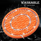 4PCS Bling Crystal Rhinestone Cup Holder Coaster, 2.75 inch Soft Silicone Anti-Slip Shockproof, Car Cup Holder Insert Coasters, Universal Car Interior Accessories for Women (Orange & White)
