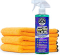 Raging Rhino Waterless Car Wash, Quick Detailer Spray and Wipe Exterior Cleaner With 3 Premium Microfiber Towels, 20 Fl Oz