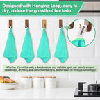 Turquoise Microfiber Cleaning Cloth -Pack of 8, Highly Absorbent Cleaning Rags, 16"X12" All Purpose Cleaning Towels for Housekeeping, Kitchen, Car, Lint Free and Reusable Microfiber Towels