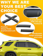 Low-Profile Window Rain Guard for Honda Pilot 2023-2026 Side Window Visors Extra-Thick Vent Visor Honda Pilot Window Deflectors Vent Shades Car Accessories-4pcs