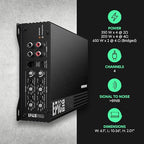 EPICBIGFOUR 4-Channel Amplifier Car Audio 1400W RMS, Compact Digital Class D, Includes ACR-E Bass Knob, High/Low Pass Crossover, Line Level Inputs, Epicenter Link, Smart Auto Protection
