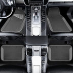 Waterproof Universal Fit Car Floor Mats, Car Mats Fit for SUV,Vans,sedans, Trucks,Set of 4pcs Car Carpet with Driver Heel Pad (All Gray)