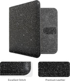 CoBak Car Registration and Insurance Holder - Vehicle Glove Box Car Organizer, Auto Truck Comparment Accessories Case for Essential Document, Driver License, Cards (Glitter Black)