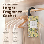 Large 12 Packs White Cotton Hanging Scented Sachets Long-Lasting Closet Deodorizer Air Freshener Fabric Refresher Odor Eliminator for Drawer Home Fragrance Gift Set
