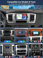 4G+64G Car Radio for Dodge Ram 1500 2500 3500 2006 2007 2008 with Wireless CarPlay Android Auto, 6.2 inch HD Touch Screen Car Stereo with Bluetooth 5.0 32EQ GPS WiFi FM Backup Camera