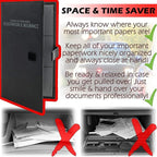 Registration and Insurance Card Holder - Car Organizer - Black | Vehicle Glove Box Document Organizer, Auto Essential Paperwork Holder for Contact Information Cards, Interior Car Accessories