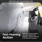 3-Pack Snow Foam Car Wash Soap & Cleaner Concentrate, Multi-Scent, 1 Quart Per Bottle - Automotive Vehicle Cleaning Solution for Vinyl, Aluminum, Wood, & Brick Surfaces, SPX-AW3Q
