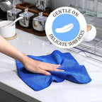 Cleaning Cloth Dry Erase Cloth Cleaning Rags Reasonable Kitchen Towels Microfiber Towels Cars Wash(12 x 12 Inch,Blue,10 Pcs)