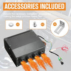 12 Volt Car Heater Defroster 4 Ports Portable Windshield Defogger Defroster Fast Heating Heater Kit for Truck Car Automobile Windscreen Winter