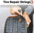 30 PCS Tire Plugs Heavy Duty, 4" X 0.24" Tire Repair Plugs, Rubber Tires Plug, Tires Repair Strings for Tubeless Puncture Car, RV, SUV, ATV, Motorcycle, Truck,Tractor (Brown)