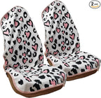 Car Seat Cover Protector Front Seats,for Gym Workout,Running,Swimming,Beach and Hiking,Waterproof Sweat Towel Bucket Seat Covers for Cars SUV Trucks (Leopard Print, 2Pcs)