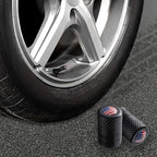 Tire Valve Stem Caps, Anodized Aluminum Tire Valve Cap Set, Corrosion Resistant, Universal Stem Covers for Cars Trucks Motorcycles SUVs and Bikes (Black-US)