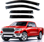 KPY Rain Guards Fit for 2019-2026 RAM 1500 Crew Cab (Excludes Classic Model), Out-Channel Window Visors Vent Wind Deflectors 4PC, Truck Accessories for 19-26 RAM 1500 Crew Cab (Full-Size Cabs)