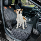 Front Seat Cover 2 Pack, Full Protection Dog Car Seat Cover with Side Flaps, Nonslip Scratchproof Captain Chair Seat Cover Fits for Cars, Trucks, SUVs, Jeep, Black