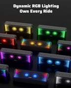 17 Inch UTV Sound Bar, IP66 Waterproof Bluetooth Golf Cart Sound Bar, ATV SoundBar with RGB Lighting, Amplified Powersports SXS SoundBar, UTV Speakers Compatible with Polaris RZR Can-Am